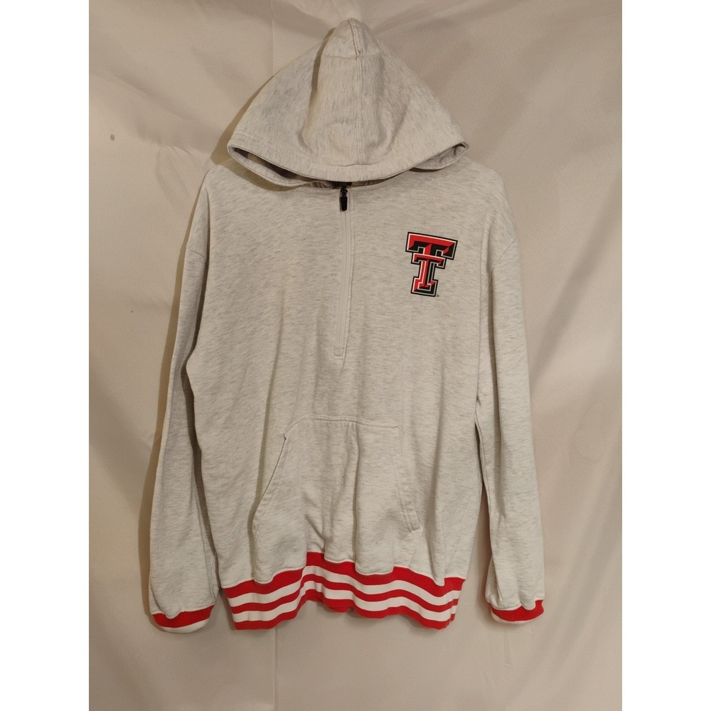 Vintage Russell Texas Tech Mens LARGE 42/44 L Red Raiders Gray Pullover Hoodie